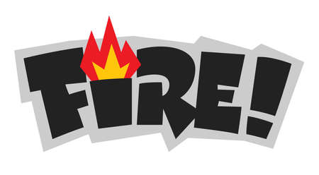 Word Fire in graffiti lettering styleのイラスト素材