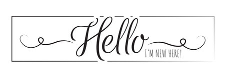 Hello, Iâm new here, vector. Wording design, lettering. Motivational, inspirational positive quote, affirmation. Dandelion blowing in the wind. Wall art, artwork, t shirt designのイラスト素材