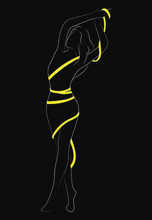 Sketch of a female figure.のイラスト素材
