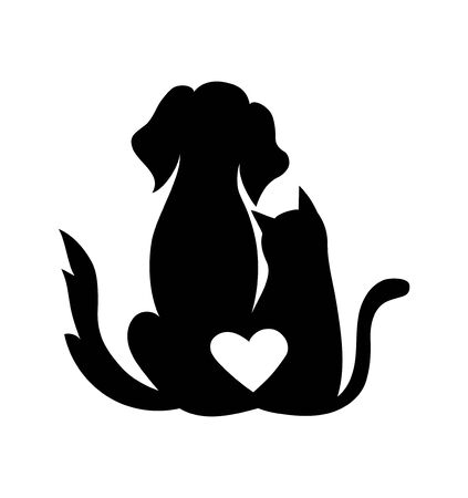 Veterinary Illustration for pet shop. Drawing with pets.のイラスト素材