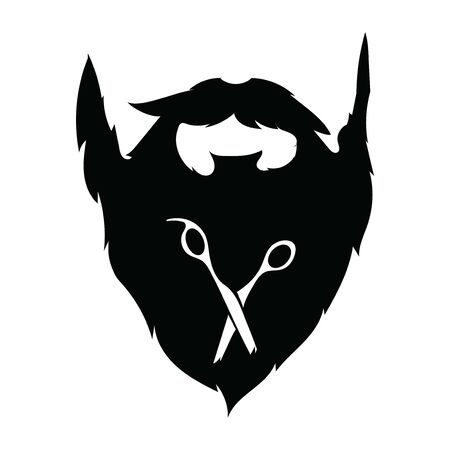 design for the hairdresser. Black and white design for a barbershop.Vector illustration for hairdresser.のイラスト素材