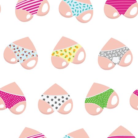 Vector set of hearts. Valentine s Day. Hearts like cute asses. Collection of stylized hearts in shorts.のイラスト素材