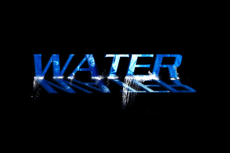 Water Typographyの写真素材