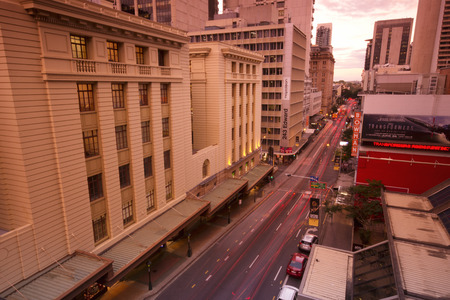 Edward and Ann street, Brisbane, Australia - May 24th, 2014  Intersection at edward and ann street in Brisbane city CBD in peak hour のeditorial素材