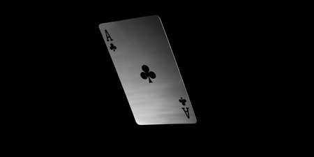A pair of high contrast black and white image of playing cards close up.の写真素材