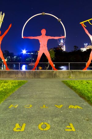 BRISBANE AUSTRALIA  27 MAY 2015: The innercity of Brisbane City and river view  from Kangaroo Point on 27th May 2015.のeditorial素材