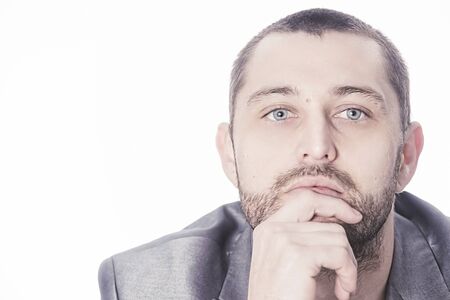 Studio portrait of a young handsome man. Cinematic Style.