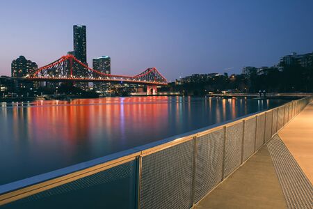 The iconic Story Bridge in Brisbane, Queensland, Australiaの写真素材