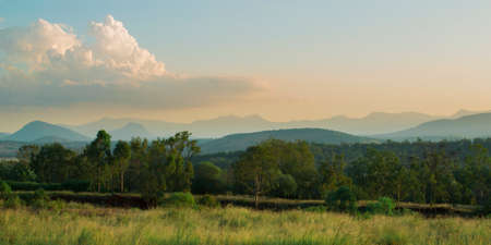 Beautiful countryside near Mount Walker in Queensland, Australiaの写真素材