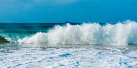 Byron Bay beach waves in New South Wales, Australiaの写真素材