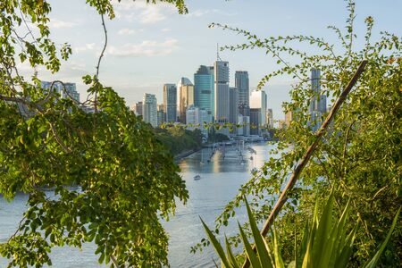 Brisbane, Australia - 23rd April, 2016: View of Brisbane City from Kangaroo Point during the day on the 23rd of April 2016.のeditorial素材