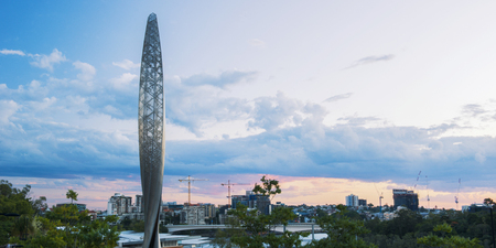 Brisbane, Australia - 23rd April, 2016: View of Brisbane City from Kangaroo Point during the day on the 23rd of April 2016.のeditorial素材