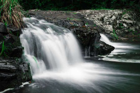 Beautiful and tranquil Gardners Falls in Maleny, Sunshine Coastの写真素材