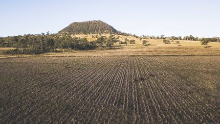 View of Mount Walker in the afternoon in Queensland, Australiaの写真素材