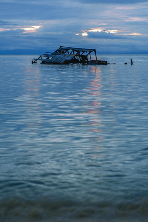 Tangalooma Island sunk shipwrecks in Moreton Bay, Queensland.の写真素材