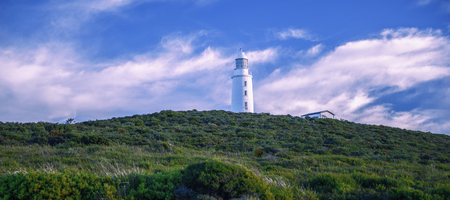 View of Bruny Island Lighthouse in Tasmania, Australia.の写真素材