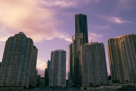 View of Brisbane city skyscrapers and river.のeditorial素材