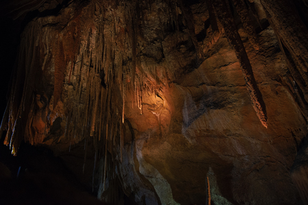 Inside King Soloman cave in Mole Creek, Tasmania.の写真素材