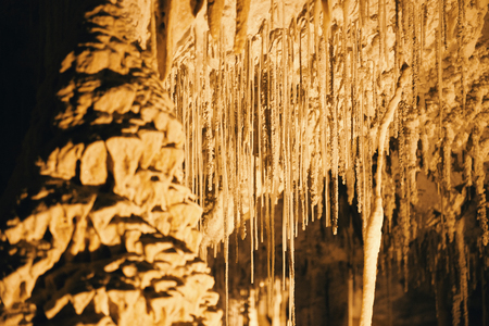 Inside Marakoopa cave in Mayberry, Mole Creek, Tasmania.の写真素材