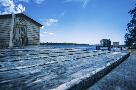 Maroochy River Boat House in Maroochydore, Sunshine Coast.の写真素材
