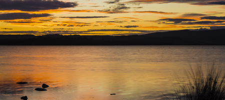 Moulting Lagoon Game Reserve on the east coast of Tasmania.の写真素材
