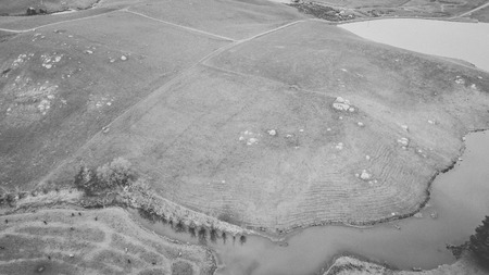 Agricultural and farming field in the countryside.の写真素材