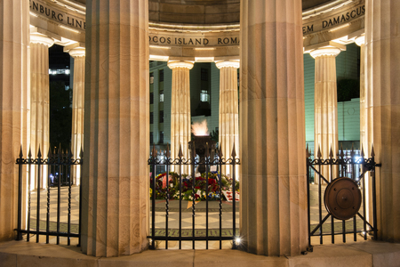 View of Anzac Square War Memorial in Brisbane City on Saturday 28th April 2018.のeditorial素材