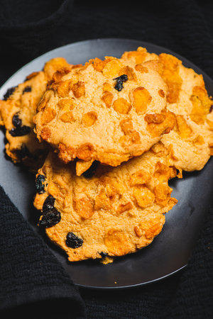 CornÂ cookiesÂ or maizeÂ cookies are a type ofÂ cookieÂ prepared with corn products. In the United States and Indonesia, it is a type of sugarÂ cookie.の写真素材