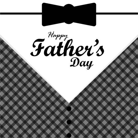 Card for fathers day for lovely father black and white Shirt. Happy Fathers Day.のイラスト素材