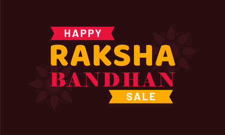 Happy Raksha Bandhan typography text label, badge, logo, emblem design for sale.Usable for greeting cards, banners, print, t-shirts, posters and banners.のイラスト素材