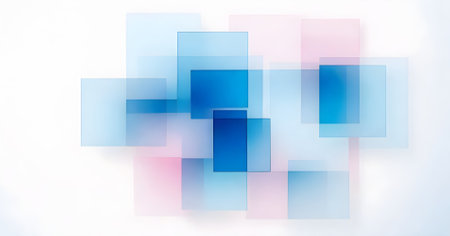Abstract background with blue and pink squares. Vector illustration for your design.の素材