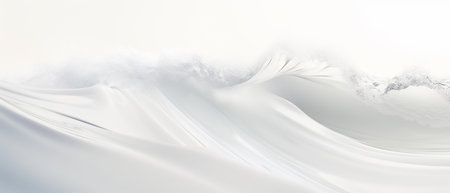 Abstract 3d rendering of white wavy background. Smooth wavy surface.の素材