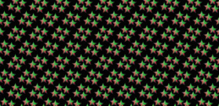 Seamless Repeatable Abstract Pattern of Green Stars on Black Backgroundの写真素材
