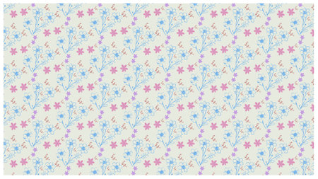 Seamless pattern with flowers in pastel colors, vector illustrationのイラスト素材