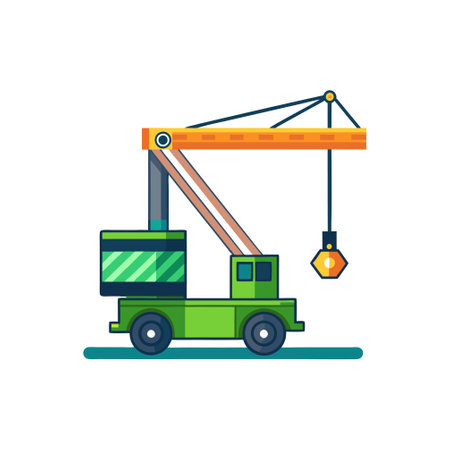 Crane icon. Flat illustration of crane vector icon for web designのイラスト素材
