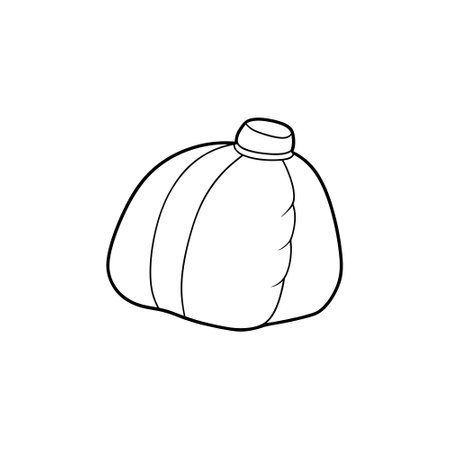 Pumpkin icon in doodle style on a white backgroundのイラスト素材