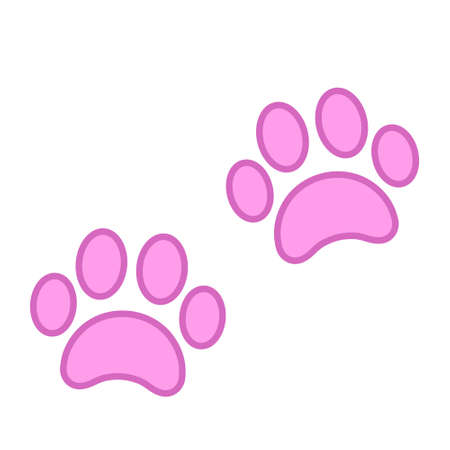 Two animal trails vector icon. Modern icon.のイラスト素材