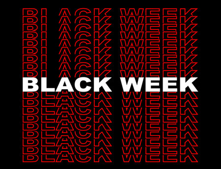 Black week promotion banner tag. Vector EPS 10.のイラスト素材
