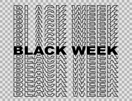 Black week promotion banner tag. Vector EPS 10.のイラスト素材