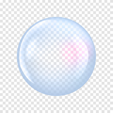 Transparent Glass Sphere on transparent background. Vector illustration EPS 10.のイラスト素材