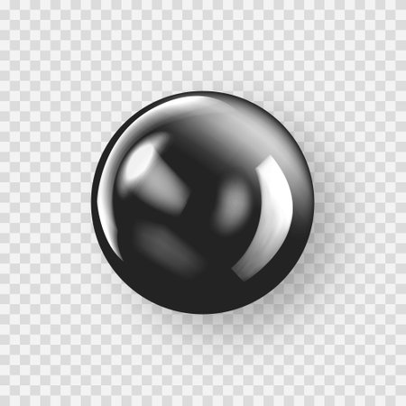 Pearl vector on white background. Black pearl.のイラスト素材