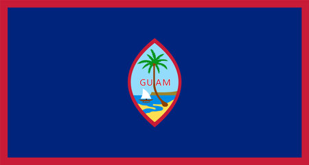 National Guam flag, official colors and proportion correctly. Guam flag. Vector illustration. EPS10.のイラスト素材