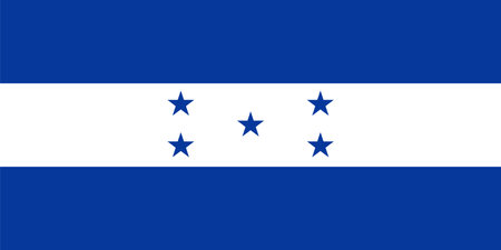 National Honduras flag, official colors and proportion correctly. Honduras flag. Vector illustration. EPS10.のイラスト素材