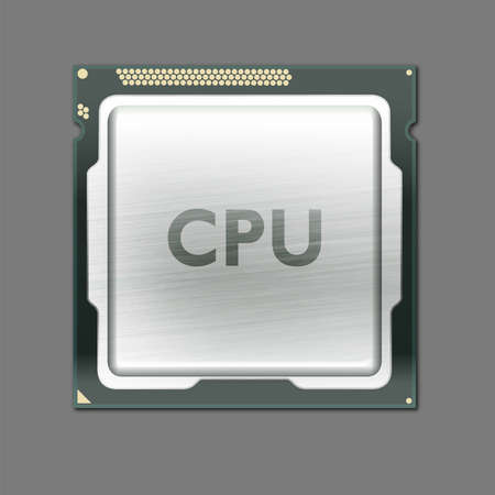 Realistic Modern multicore CPU.のイラスト素材