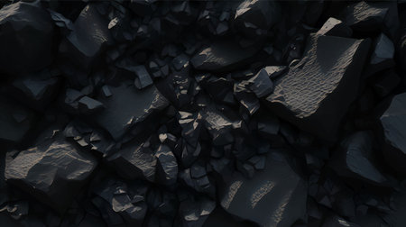 Rock stone set realistic background. Stones of various shapes. Rocks and debris of the mountain. A huge block of stones.のイラスト素材