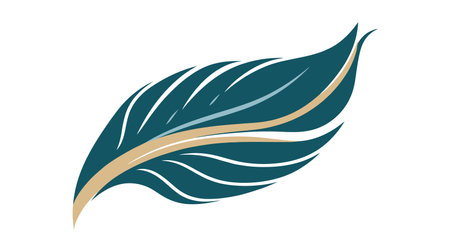 Feather icon. Vector silhouette logo on white backgroundのイラスト素材