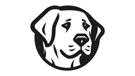 Dog logo silhouette. Vector pet icon isolated on white background.のイラスト素材