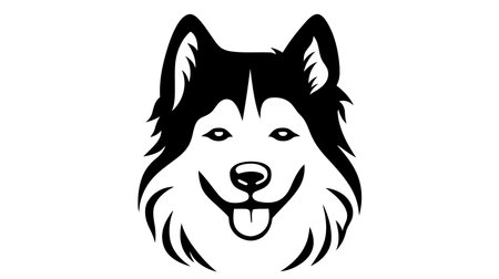 Dog logo silhouette. Vector pet icon isolated on white background.のイラスト素材