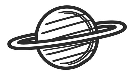 planet logo design. Vector illustration isolated on white background.のイラスト素材