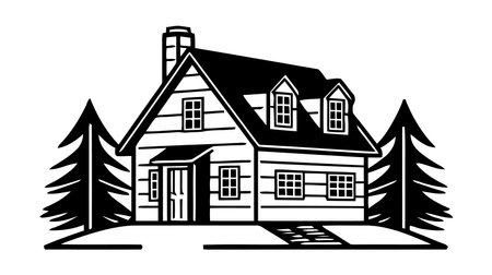home vector image. Vector illustration isolated on white background.のイラスト素材